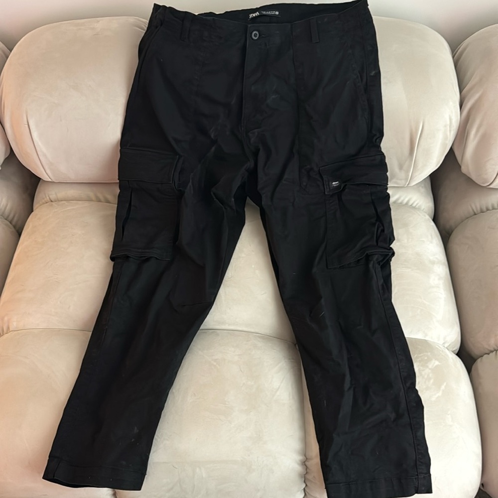 Men's Zara black cargo pants